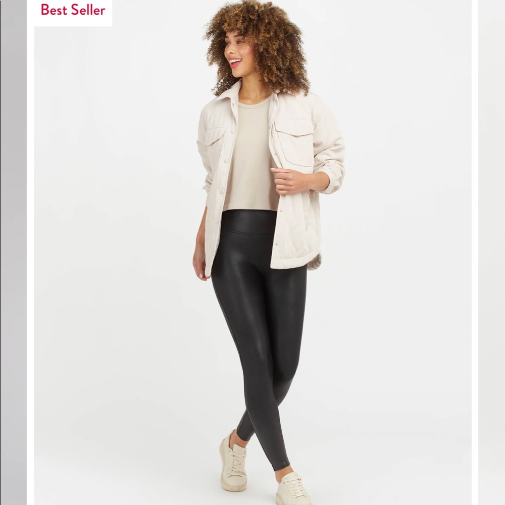 Gently used spanx faux leather leggings, best seller!!